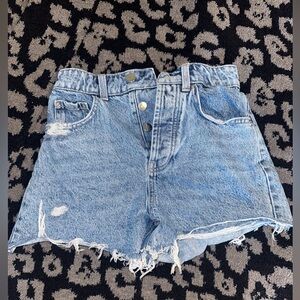 Zara high rise jean shorts